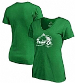 Women Colorado Avalanche Fanatics Branded Plus Sizes St. Patrick's Day White Logo T-Shirt Kelly Green FengYun,baseball caps,new era cap wholesale,wholesale hats